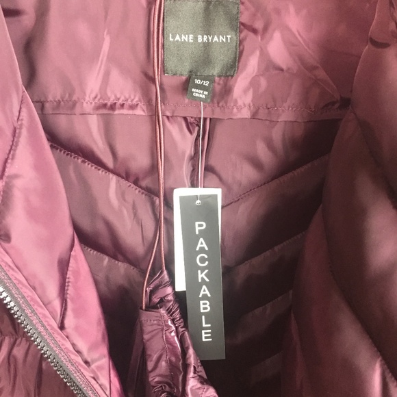 Lane Bryant Eco-Plume Packable Puffer Jacket 10/12W - Picture 16 of 16